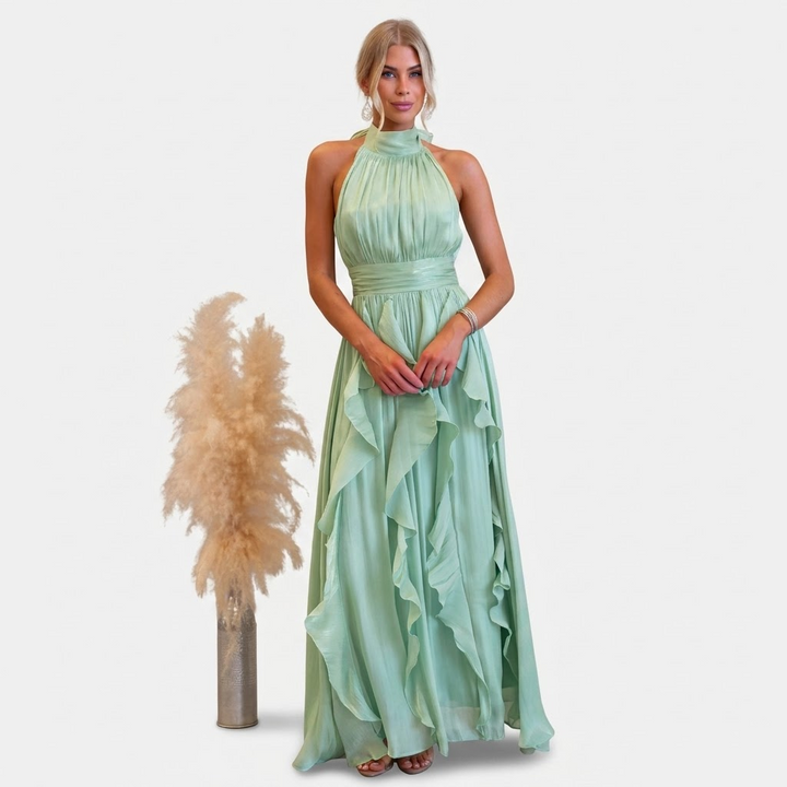 Nora | Gerafftes Maxikleid
