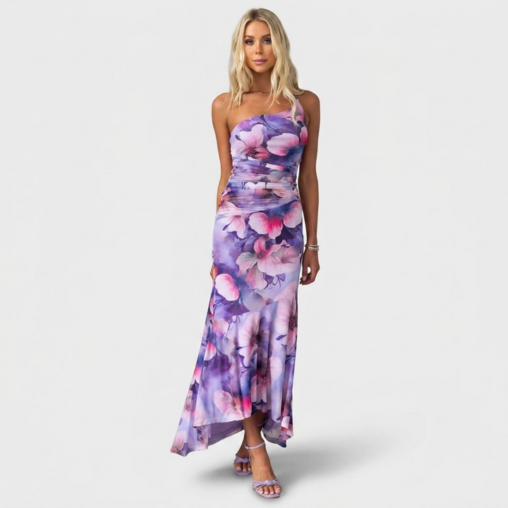 Blanche | Plissiertes Schulterkleid