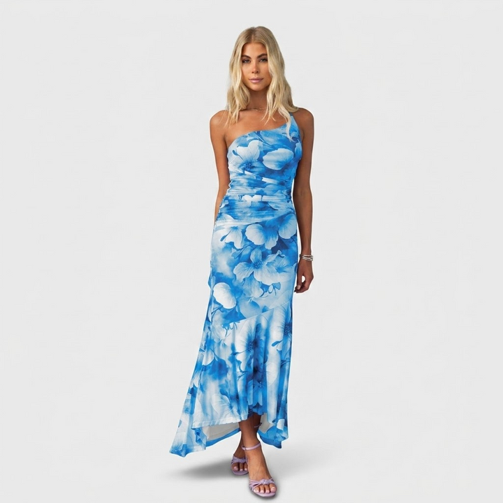Blanche | Plissiertes Schulterkleid