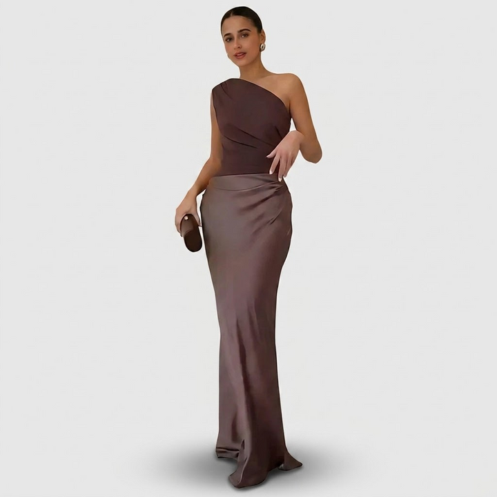 Maëlys | Satin-Maxikleid