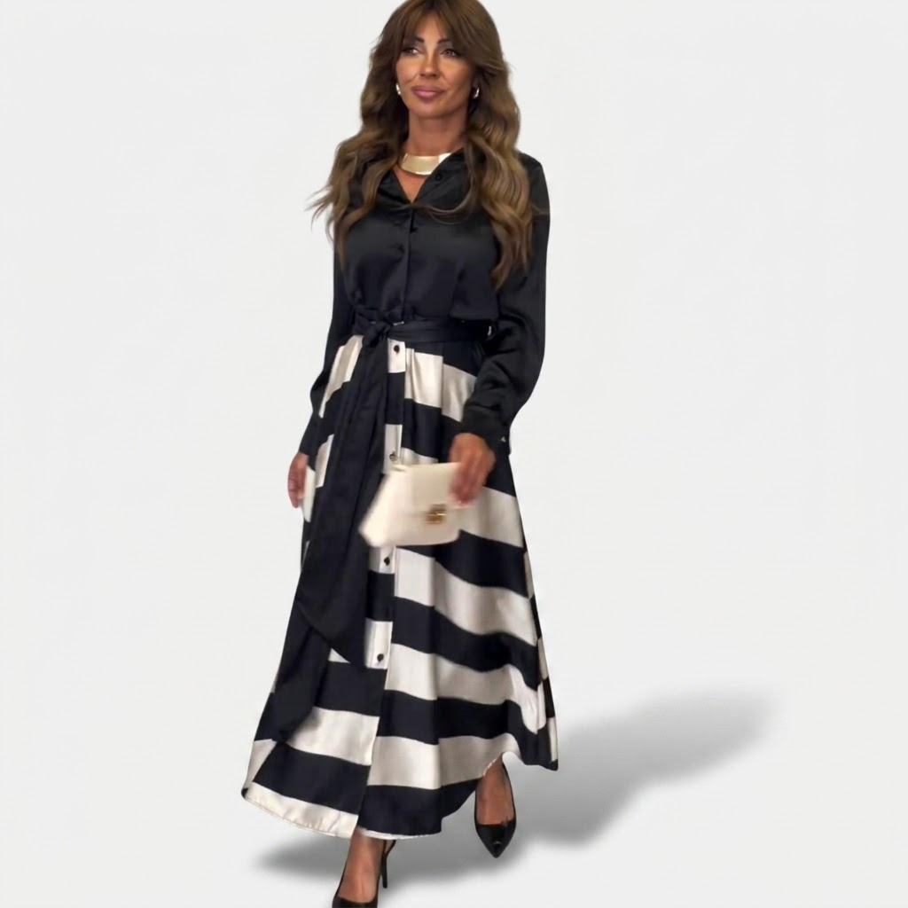 Blanche | Gestreiftes Maxikleid