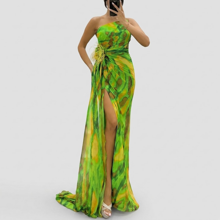 Élodie | Lebhaftes drapiertes Kleid