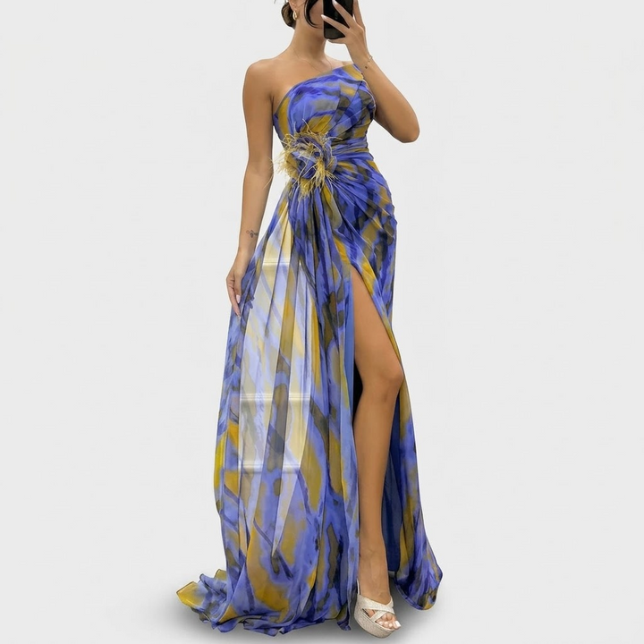 Élodie | Lebhaftes drapiertes Kleid