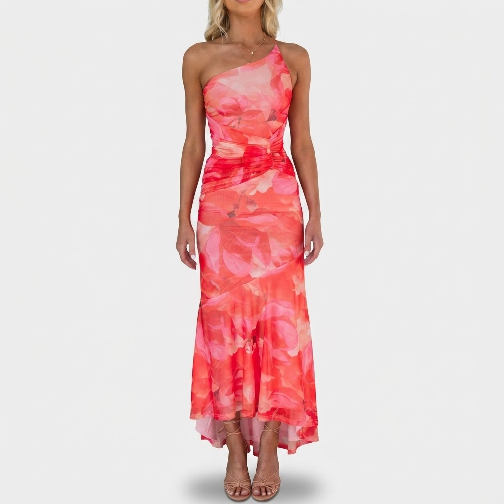 Layla | Plissierte One-Shoulder Anmut