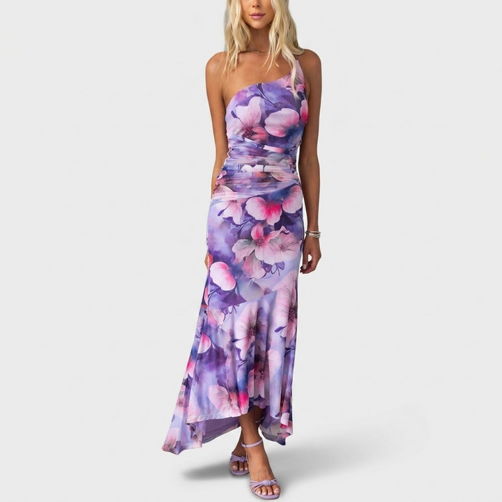 Layla | Plissierte One-Shoulder Anmut