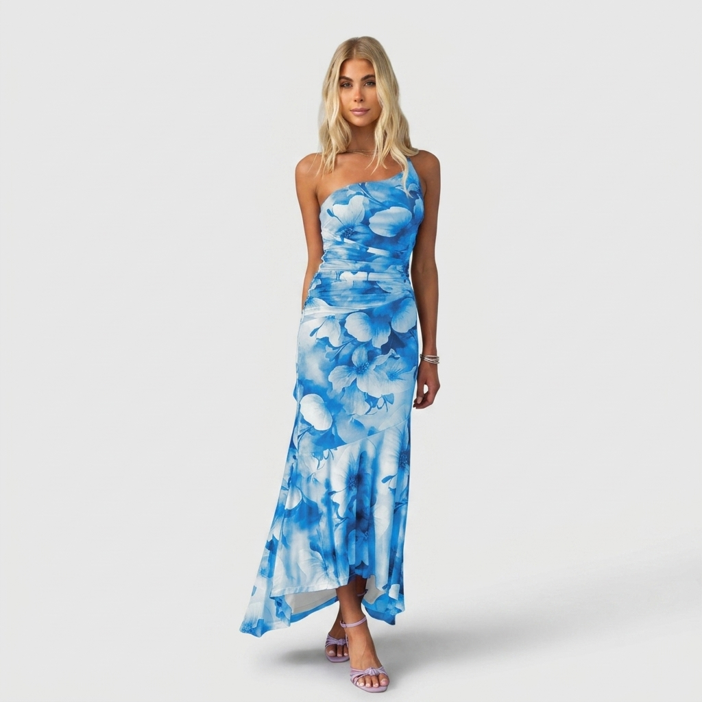 Layla | Plissierte One-Shoulder Anmut