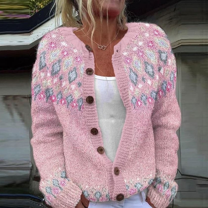 Sophie | Rosa Komfort-Strickjacke