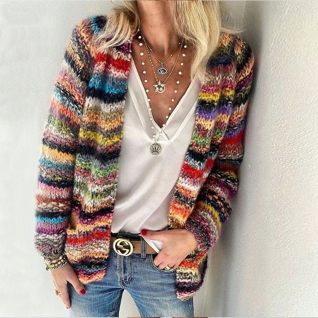 Catherine | Kuscheliger Multicolor-Cardigan