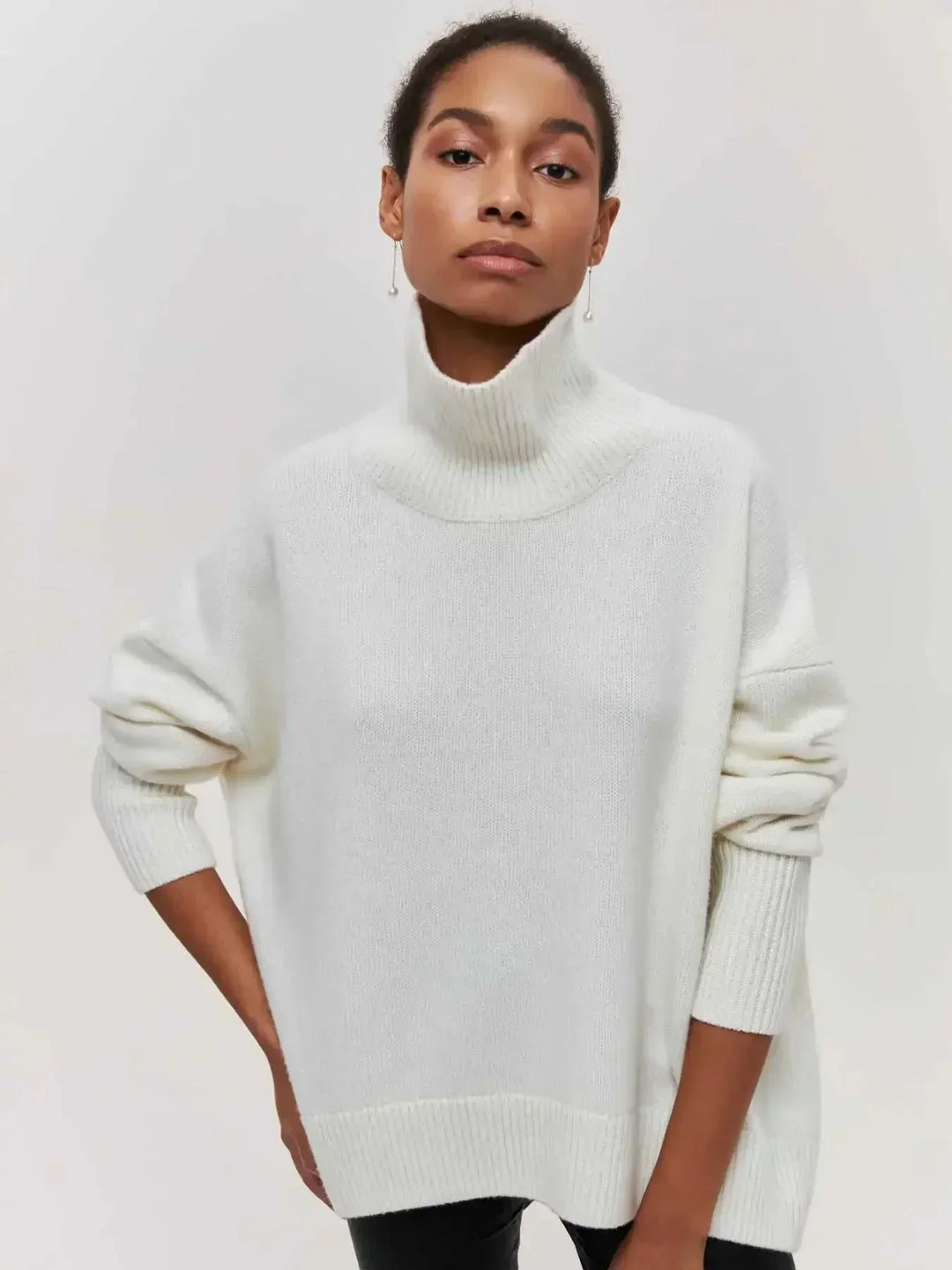 Cittra – Oversized gerippter Rollkragenpullover