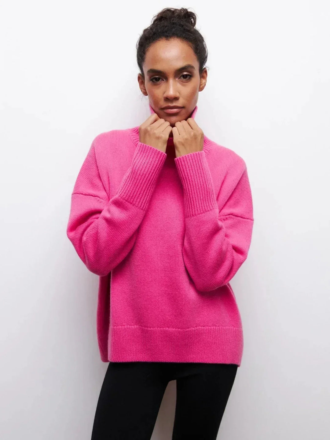 Cittra – Oversized gerippter Rollkragenpullover