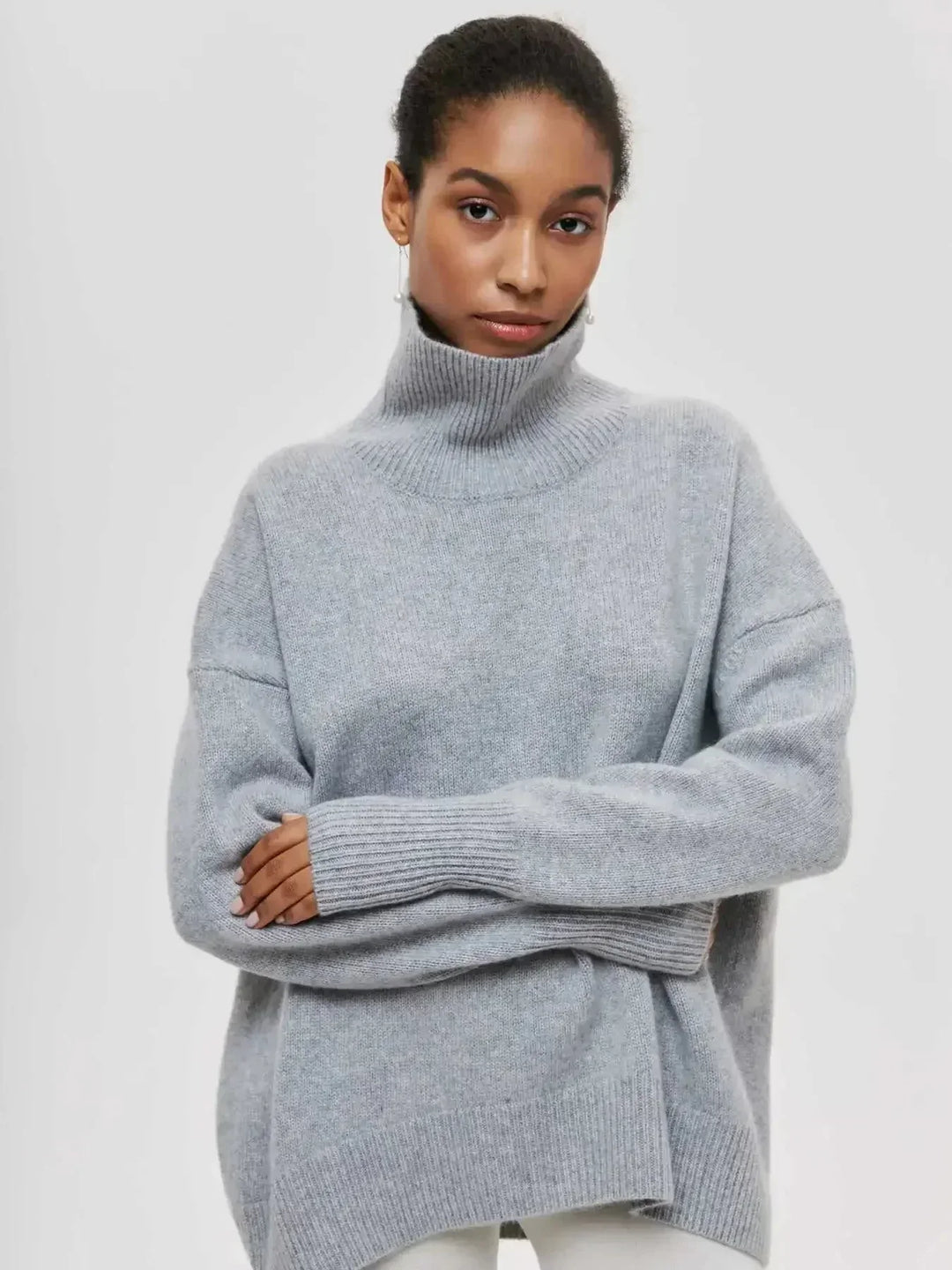 Cittra – Oversized gerippter Rollkragenpullover