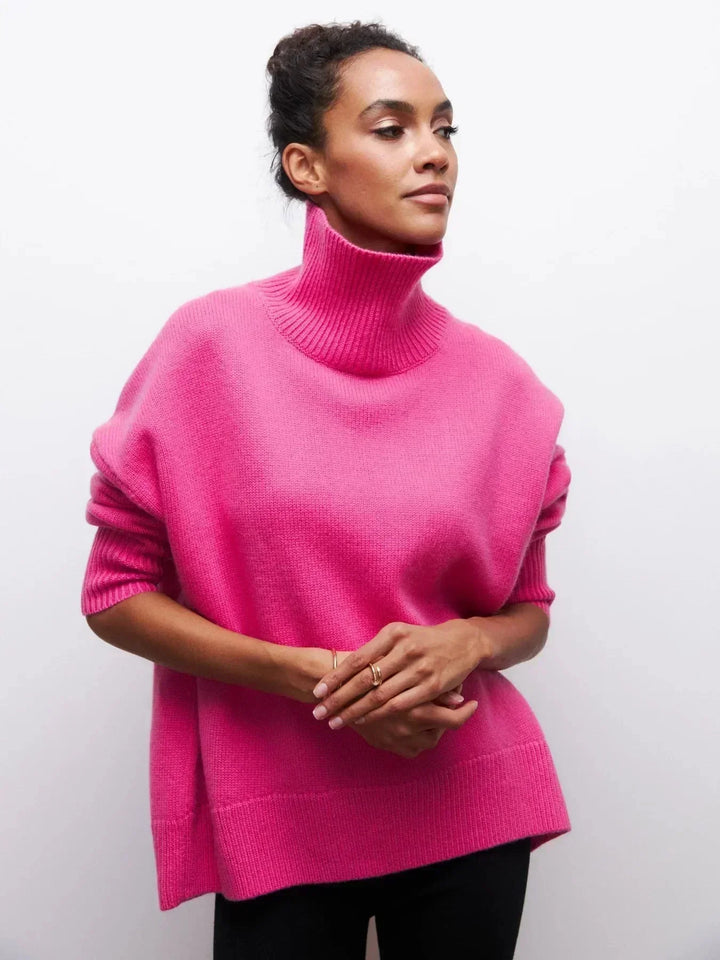 Cittra – Oversized gerippter Rollkragenpullover