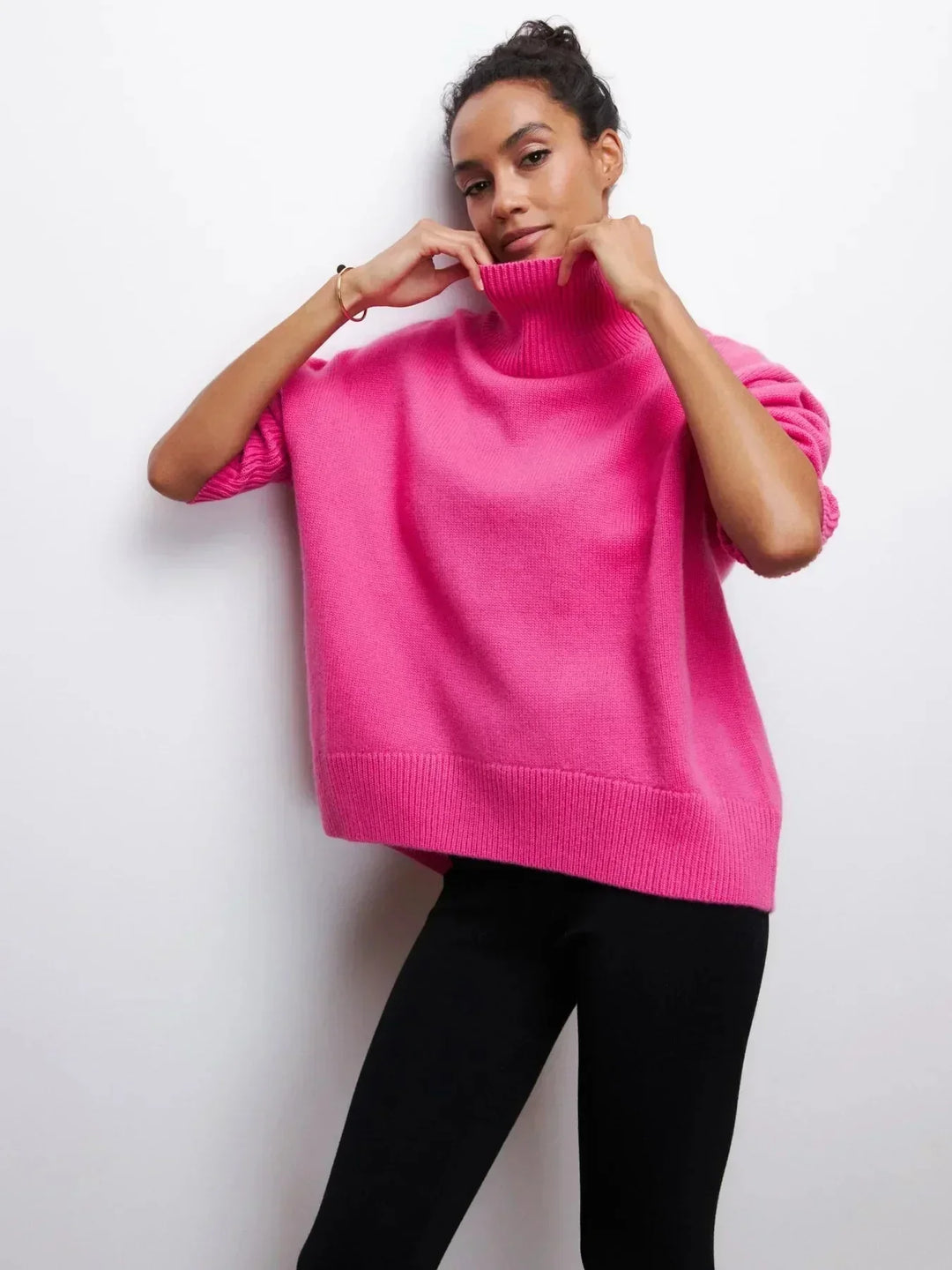 Cittra – Oversized gerippter Rollkragenpullover