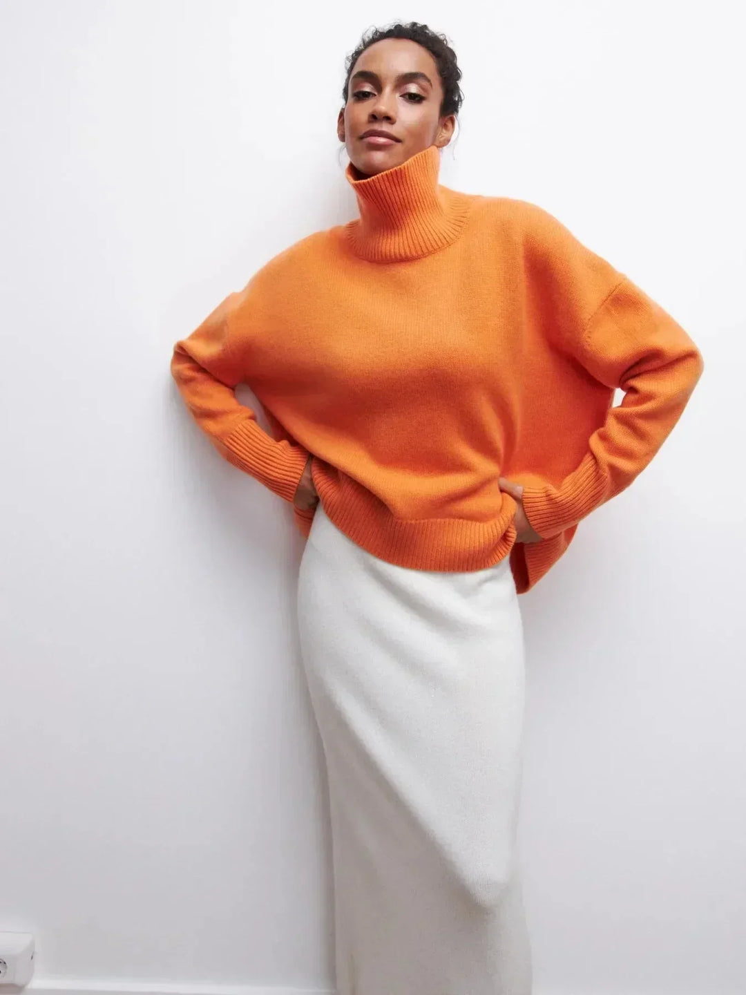 Cittra – Oversized gerippter Rollkragenpullover