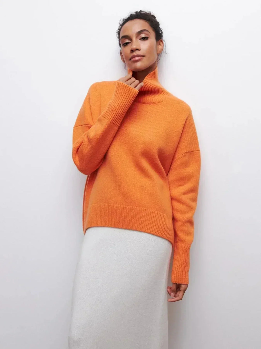 Cittra – Oversized gerippter Rollkragenpullover