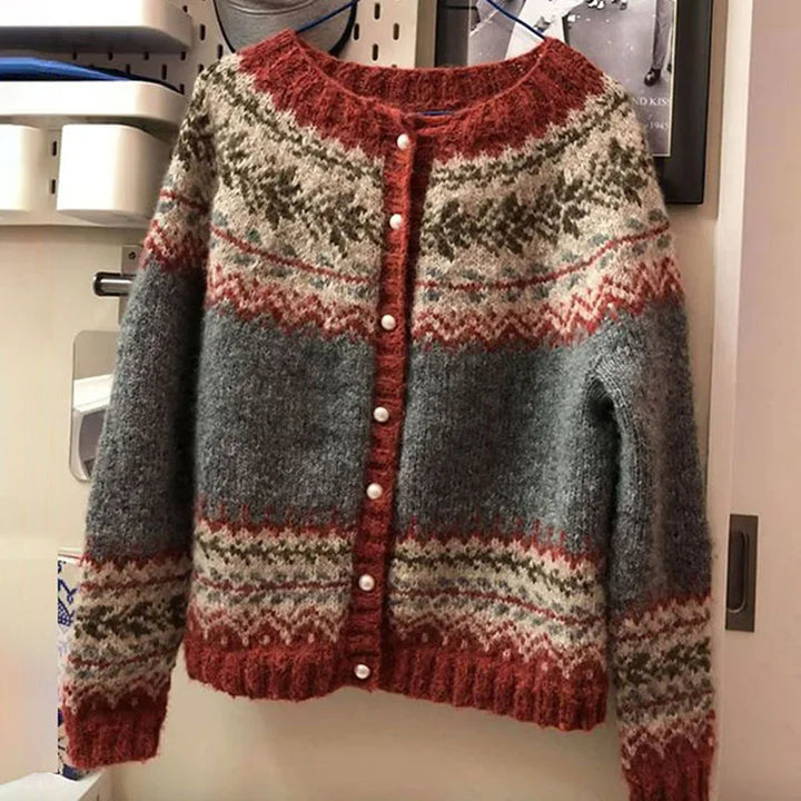 Atasha | Isländische Strickjacke im Vintage-Stil