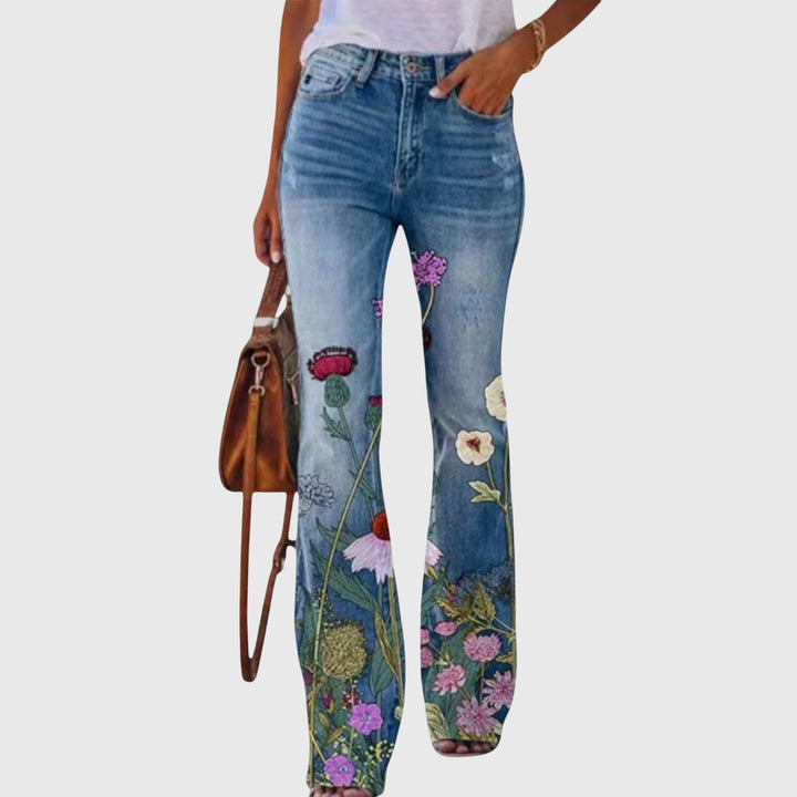 Damenhose mit Blumen