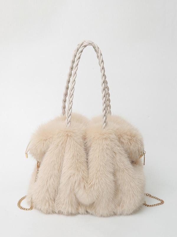 Bethany | Damen Plüsch-Samt-Schultertasche
