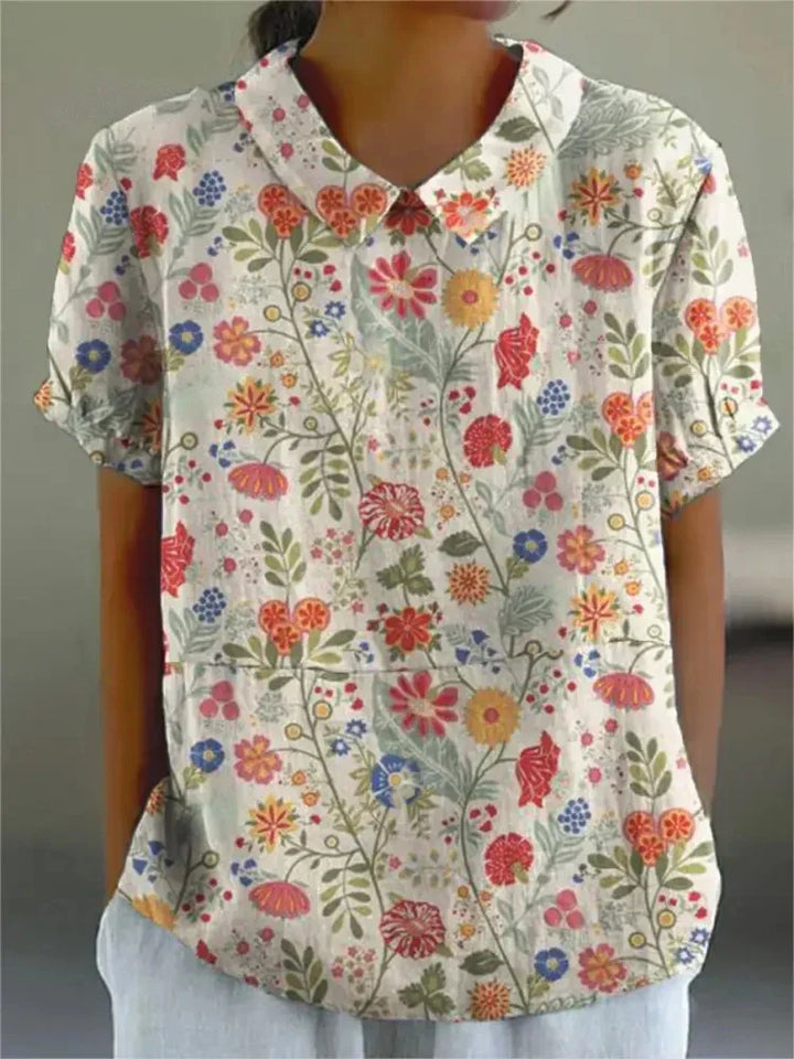 MARLENE™ | Damen Vintage Print Hemd