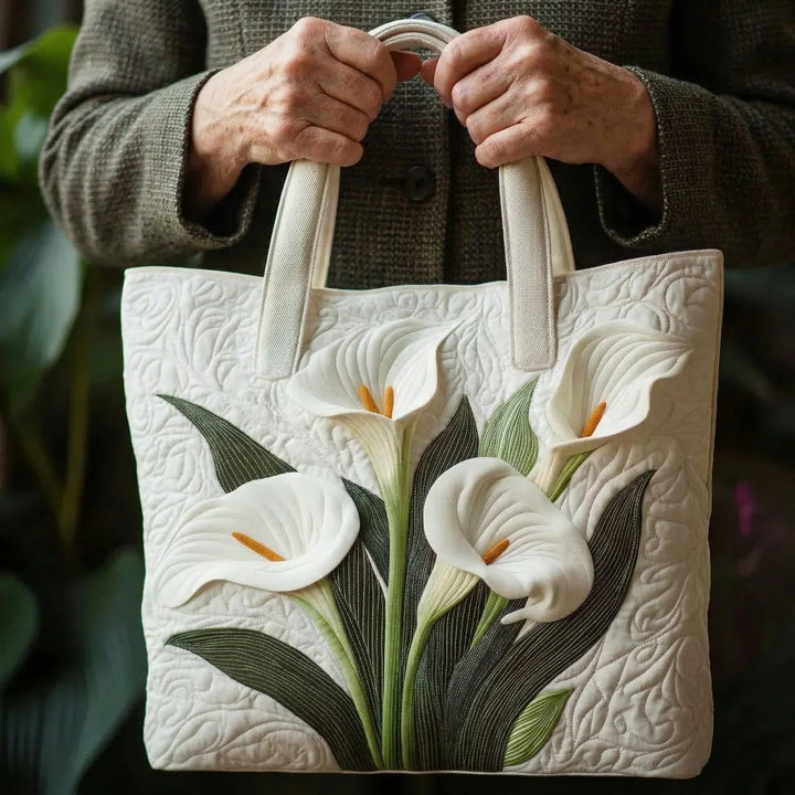 Handgemachte Tasche | Weiße Calla-Lilien