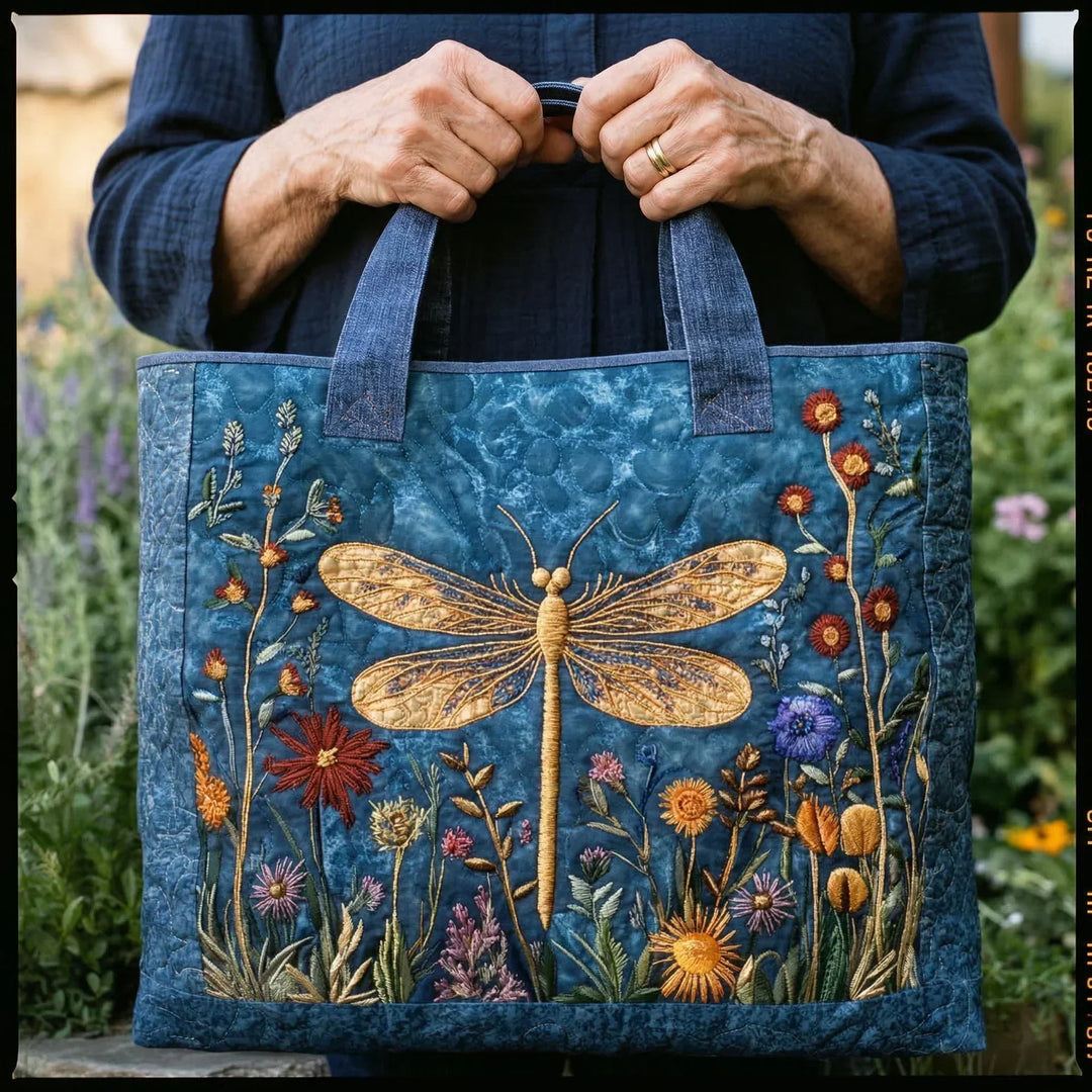 Handgemachte Tasche | Goldene Libelle