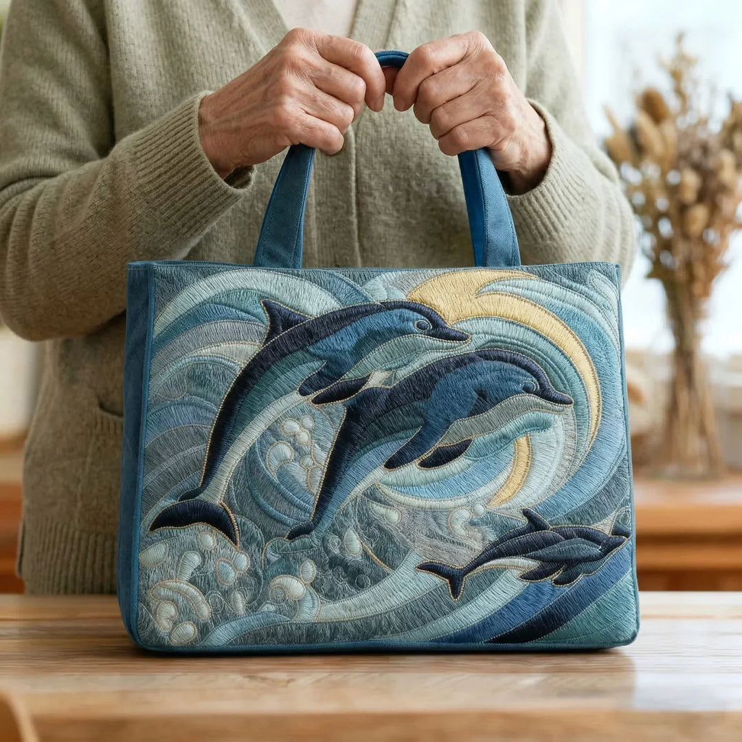 Handgemachte Tasche | Ozean Delfin