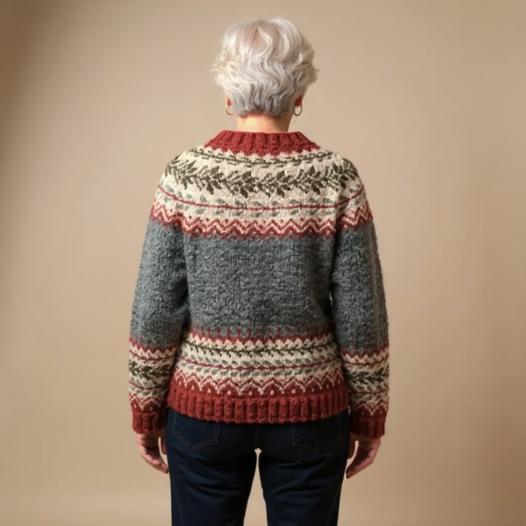 Atasha | Isländische Strickjacke im Vintage-Stil