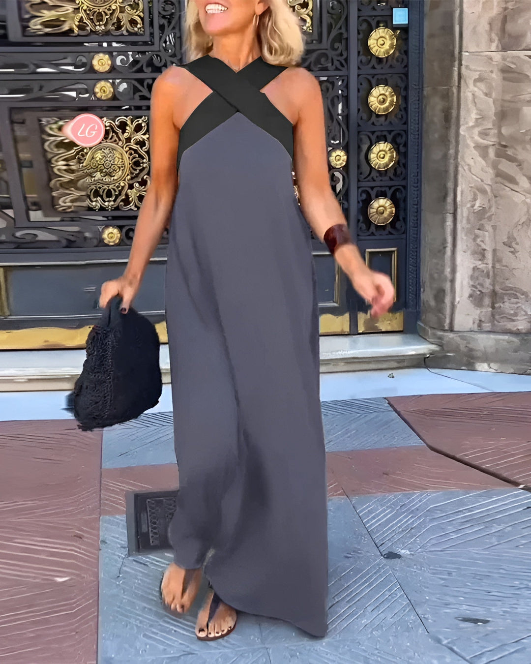 Keira - Breathable Comfortable Crossed Maxi Dress
